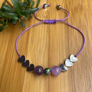 8mm Amethyst stone, Love Hematite stone,